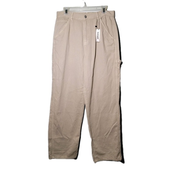 Garage Pants - NWT Garage Womens Cargo Pants Tan Size 11  Pantalon Carpenter